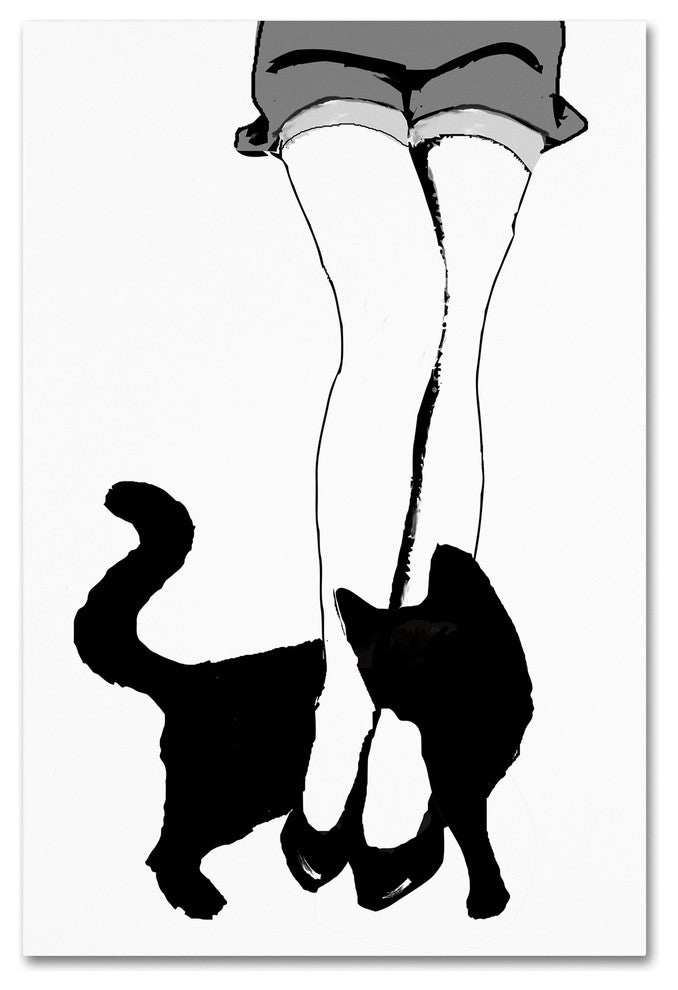 Color Bakery 'Black Cat' Canvas Art, 16"x24"
