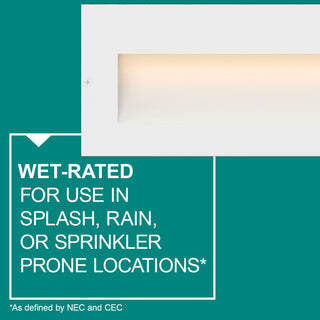 Taper Landscape Brick & Step Light in Satin White