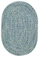 Sea Pottery Braided Oval Rug, Blue, 2'x3'