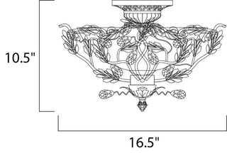 Maxim 2859 Elegante 16"W 3 Light Ceiling Light - Oil Rubbed Bronze / Frosted