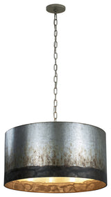 Varaluz-323P04OG-Four Light Pendant Ombre Galvanized