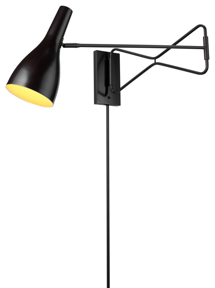 Lenz Swing Arm Wall Sconce, Bronze