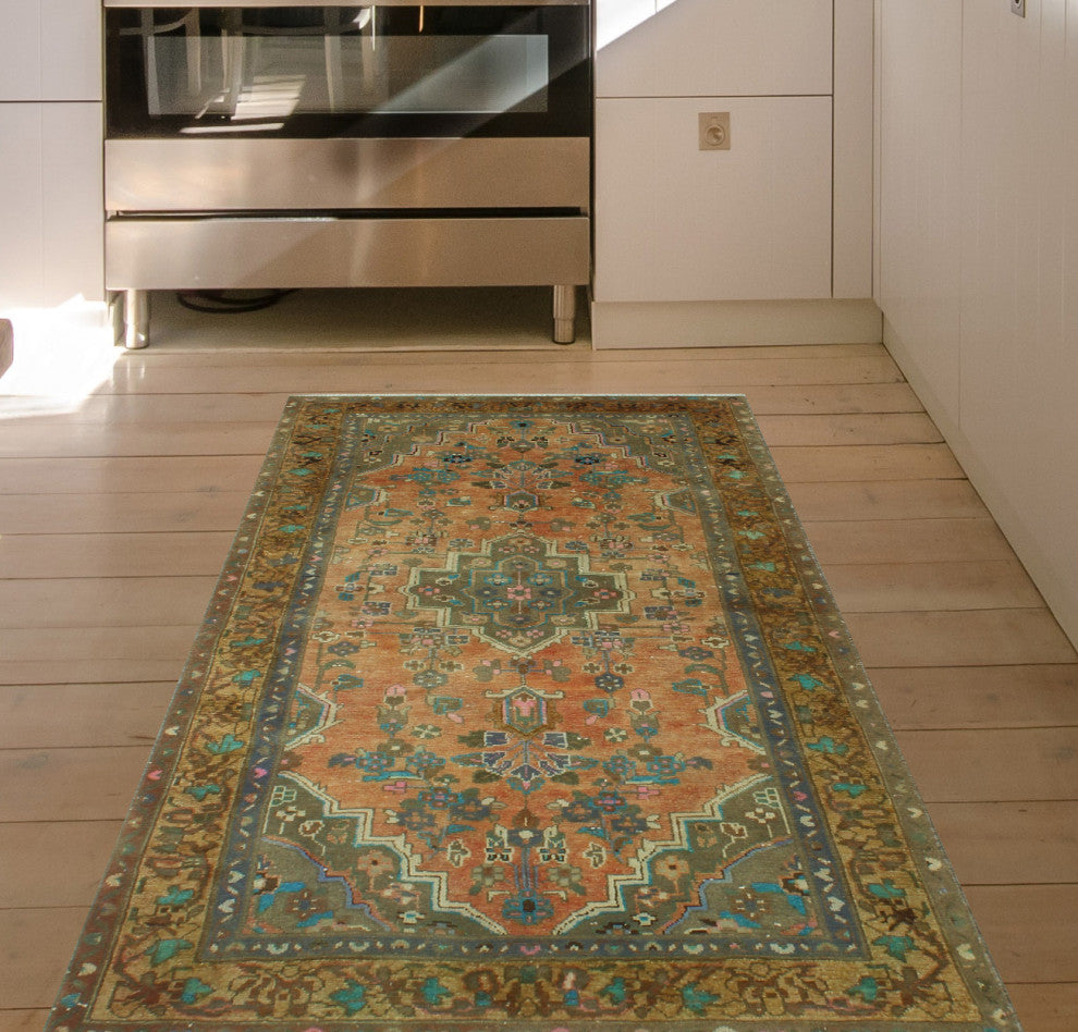 Semi-Antique Kontar Rust Rug