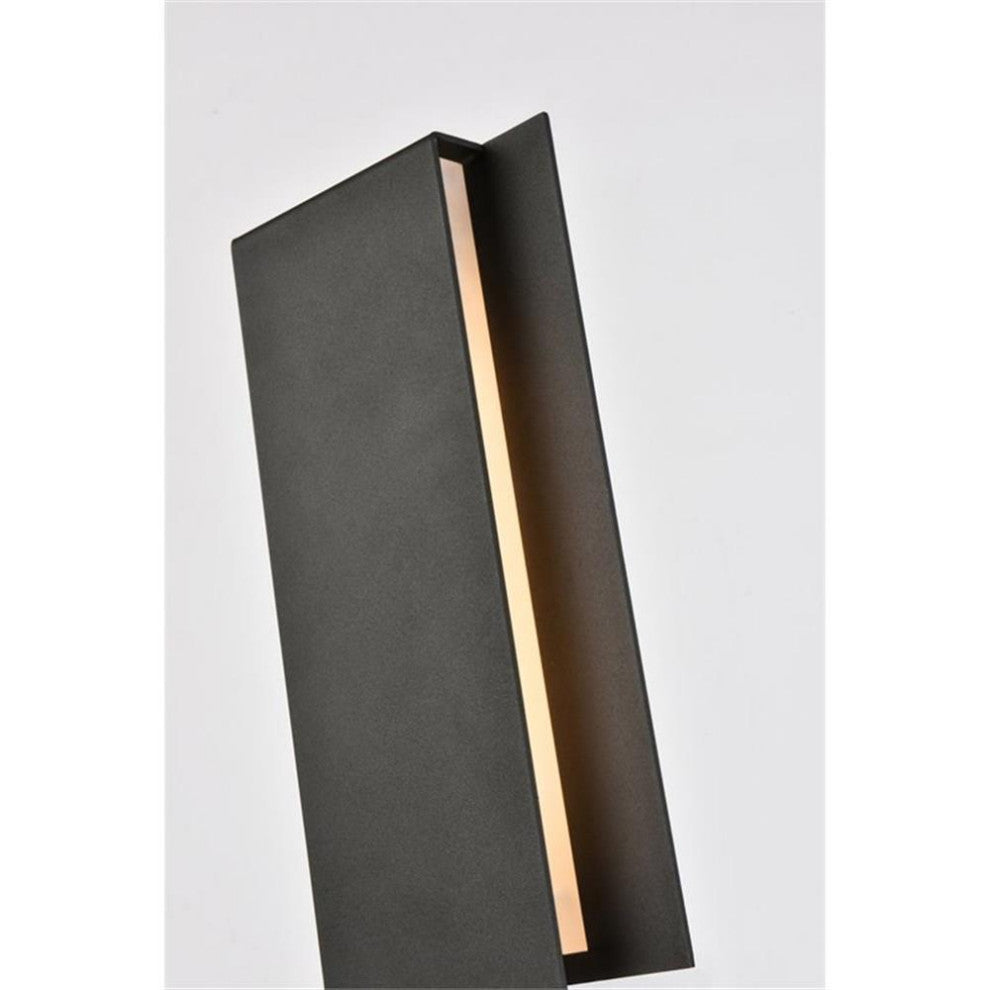 Living District Raine 1-Light Modern Aluminum Led Wall Sconce in Black