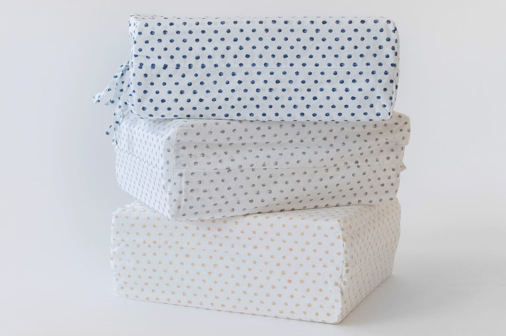 Tan Dots Solid Sheet Set, Twin Extra Long