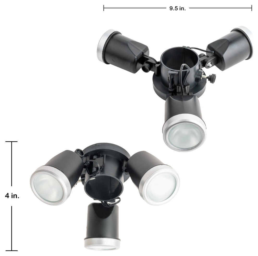 3-in-1 Solar LED Patio Umbrella Spotlight, 3 Pack