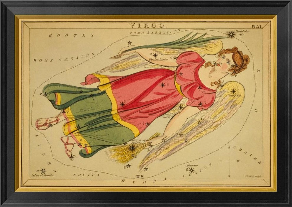"Virgo, 1825" Framed Canvas Giclee by Jehoshaphat Aspin, 34x24"