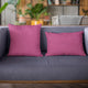Pink Solid Shiny Velvet Luxury Throw Pillow, Double sided 20"x30" Queen