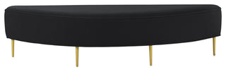 TOV Furniture Bianca Black Velvet King Bench