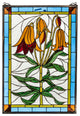 Meyda lighting 32660 16" Wide X 24" High Trumpet Lily Stained Glass Window