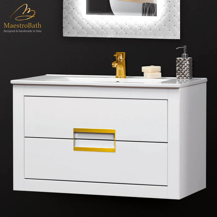 Danya Leather Vanity 32"