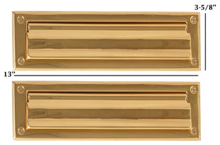 Mail Slot 3-5/8"x13", PVD Polished Brass