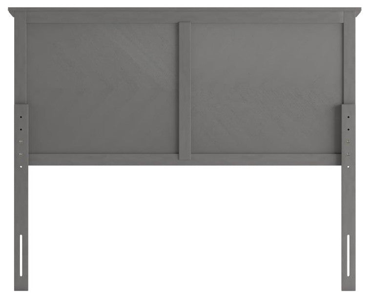 Fiona Herring Bone Wooden Adj. Headboard for Metal Bed Frames,Gray Wash-Full