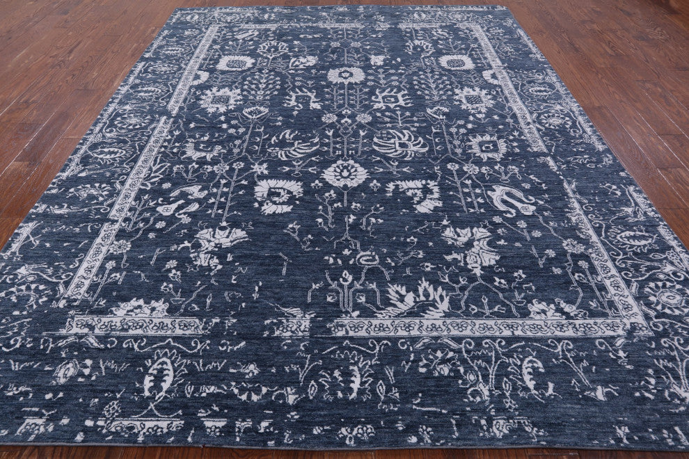 Handmade Persian Wool and Silk Rug 8' 0" X 9' 8" Q6273