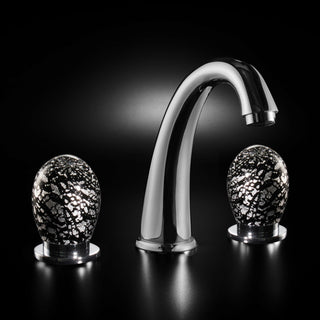 Murano Bathroom Faucet, Black and Silver, Without pop-up drain