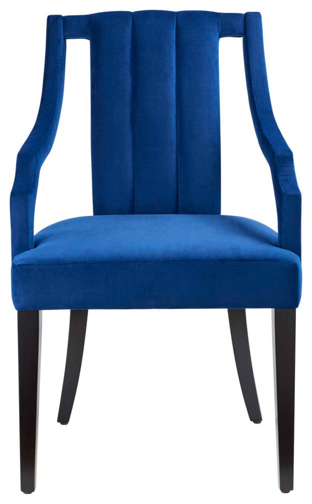Virtue Performance Velvet Dining Chairs, Set of 2, Navy