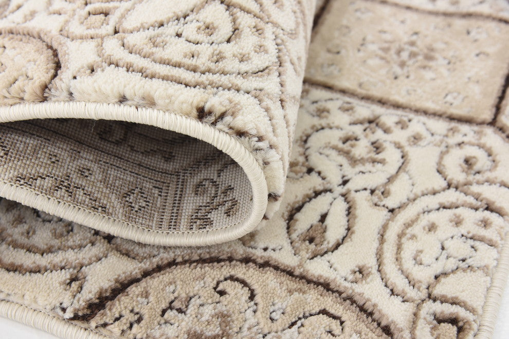 Unique Loom Cream Hamilton Rushmore 2' 0 x 3' 0 Area Rug