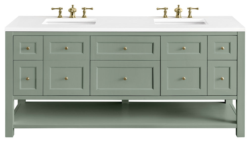 Breckenridge 72" Double Vanity, Smokey Celadon