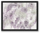 Purple And Green Flowers With Abstract Drip 3 16x20 Black Floating Framed Canvas