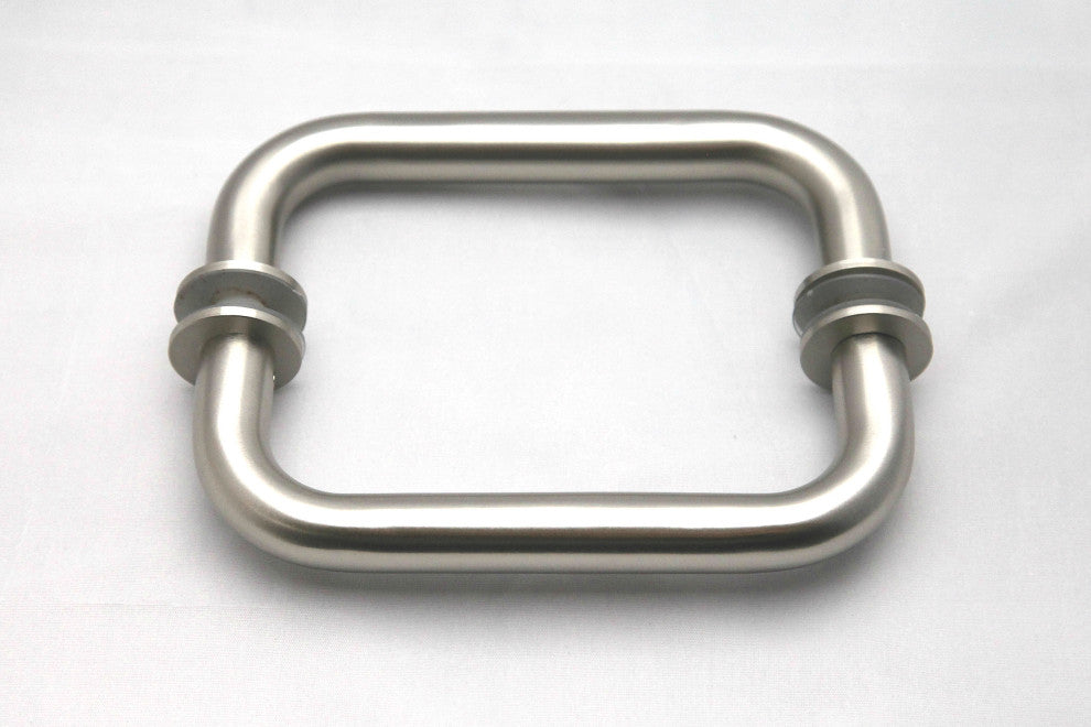 78"x59" Frameless Hinged Shower Door, Wall Hinge Door Style, Brushed Nickel