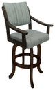 Casa Swivel Wood Stool on Melina Base, Watusi Aquatint - New Brown, 26"
