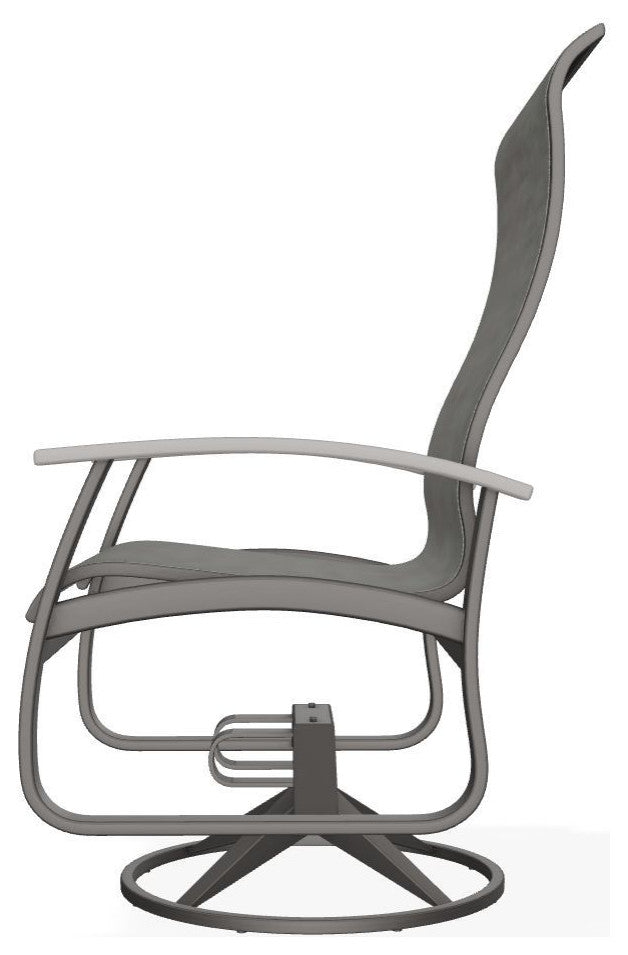 Belle Isle Sling Outdoor Swivel Rocker, Sicily/Warm Gray