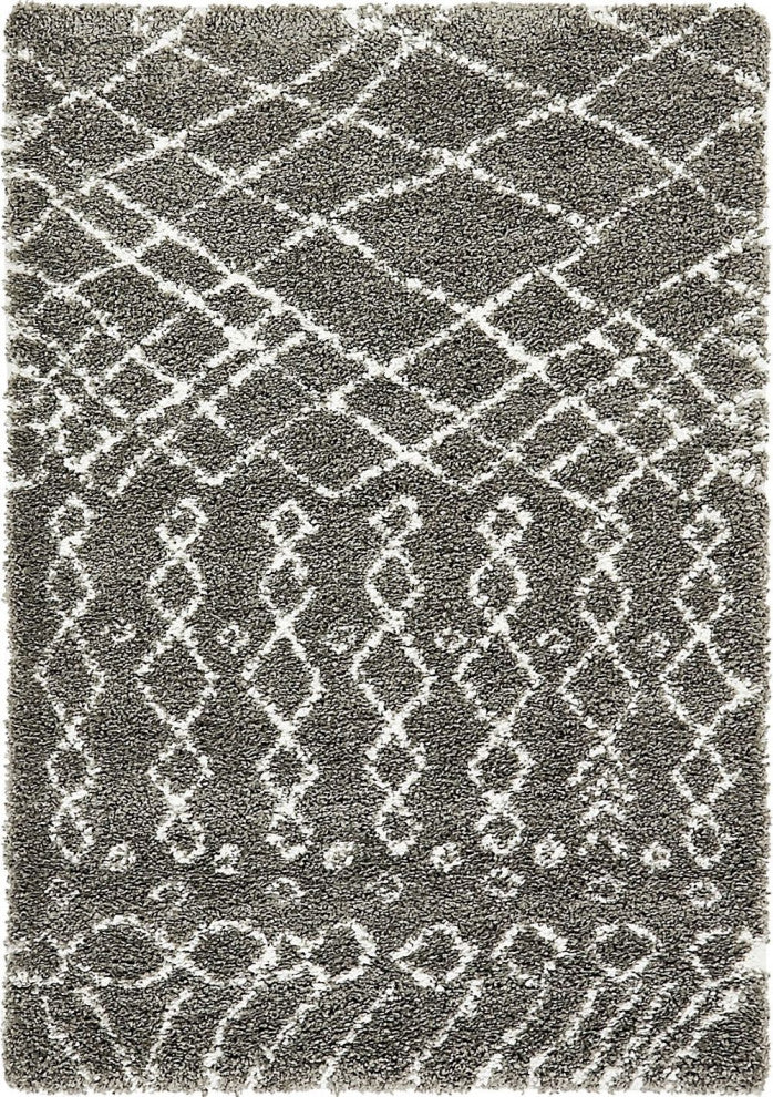 Shag Moroccan Shag 4'x6' Rectangle Pebble Area Rug