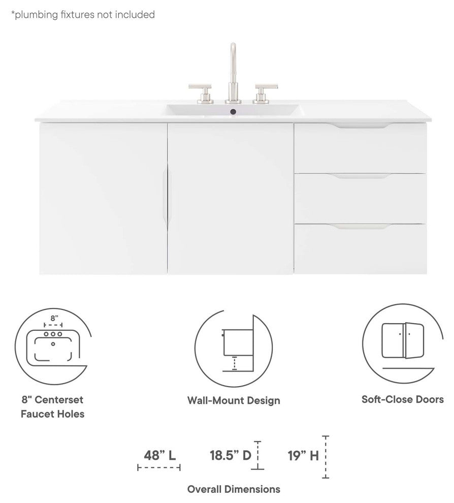 Vitality 48" Single Sink Bathroom Vanity