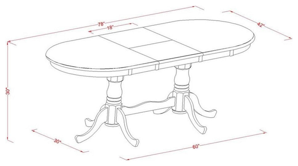 9-Piece Dining Room Set, Table, 8 Wood Chairs With Cushion