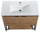 36 inch Plywood Freestanding Bathroom Vanity Set with Integrated Ceramic Sink