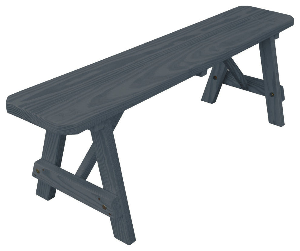 Pine Traditional Picnic Bench, Charcoal Stain, 5 Foot