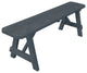Pine Traditional Picnic Bench, Charcoal Stain, 5 Foot