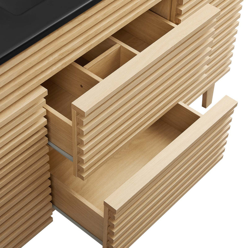 Render 48" Single Sink Bathroom Vanity, Oak Black
