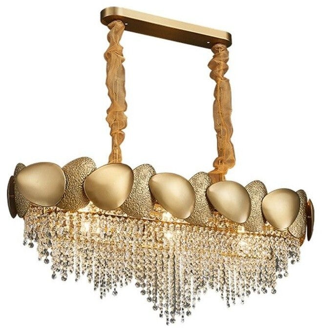 Gold Plated Crystal LED Modern Dining Room Chandelier