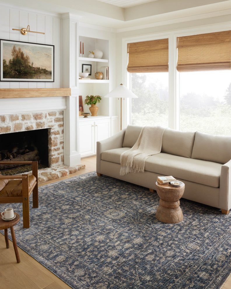Loloi II Sorrento Midnight/Natural 7'10"x7'10" Round Accent Rug