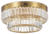 Stella Double Tier LED Flushmount Brushed Brass