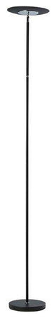 Benzara BM240394 Floor Lamp, Adjustable Torchiere Head/Sleek Metal Body, Black