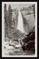 "Nevada Fall at Yosemite" Framed Painting Print, 16x24