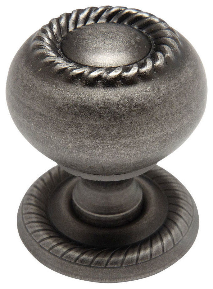 Cosmas 4040WN Weathered Nickel Cabinet Knob With Matching Backplate, Set of 25