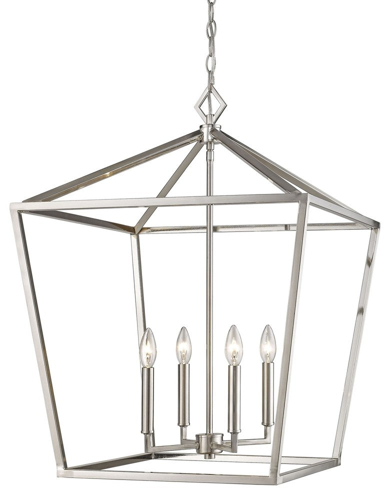Millennium Lighting Corona Pendant, Satin Nickel