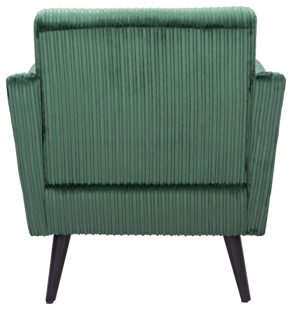Accent Chair, Fabric, Wood, Green, Black, Living Lounge Cafe Lobby Hospitality