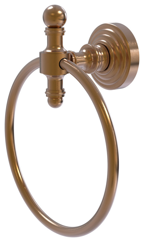 Retro Wave Towel Ring, Brushed Bronze