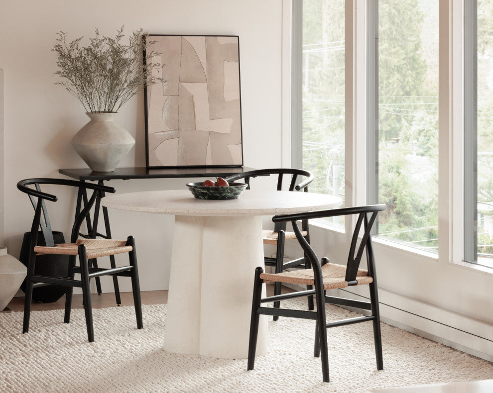 Ventana Dining Chair Black And Natural, Set of 2