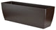 American Essence Cambridge Medium Indoor Plastic Rectangle Tabletop Planter, Espresso Metallic