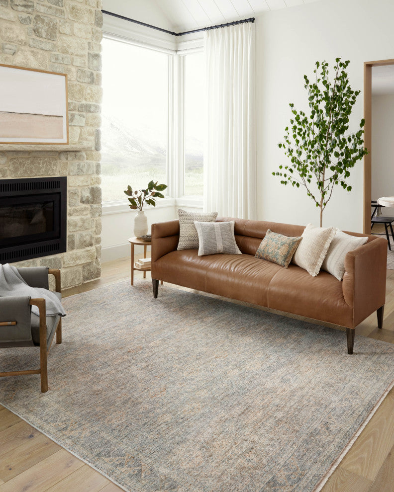 Angela Rose x Loloi Blake Sky / Beige 18" x 18" Sample Rug