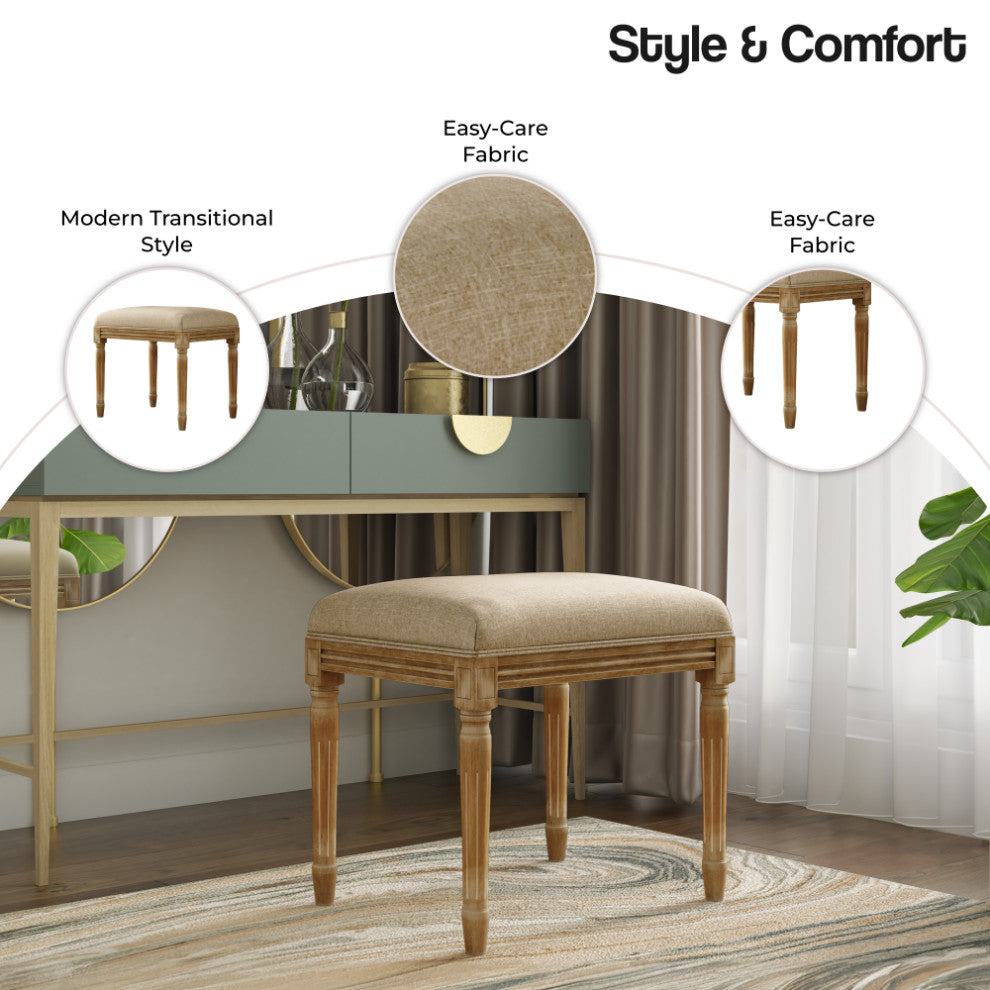 Madeline Stool, Flax