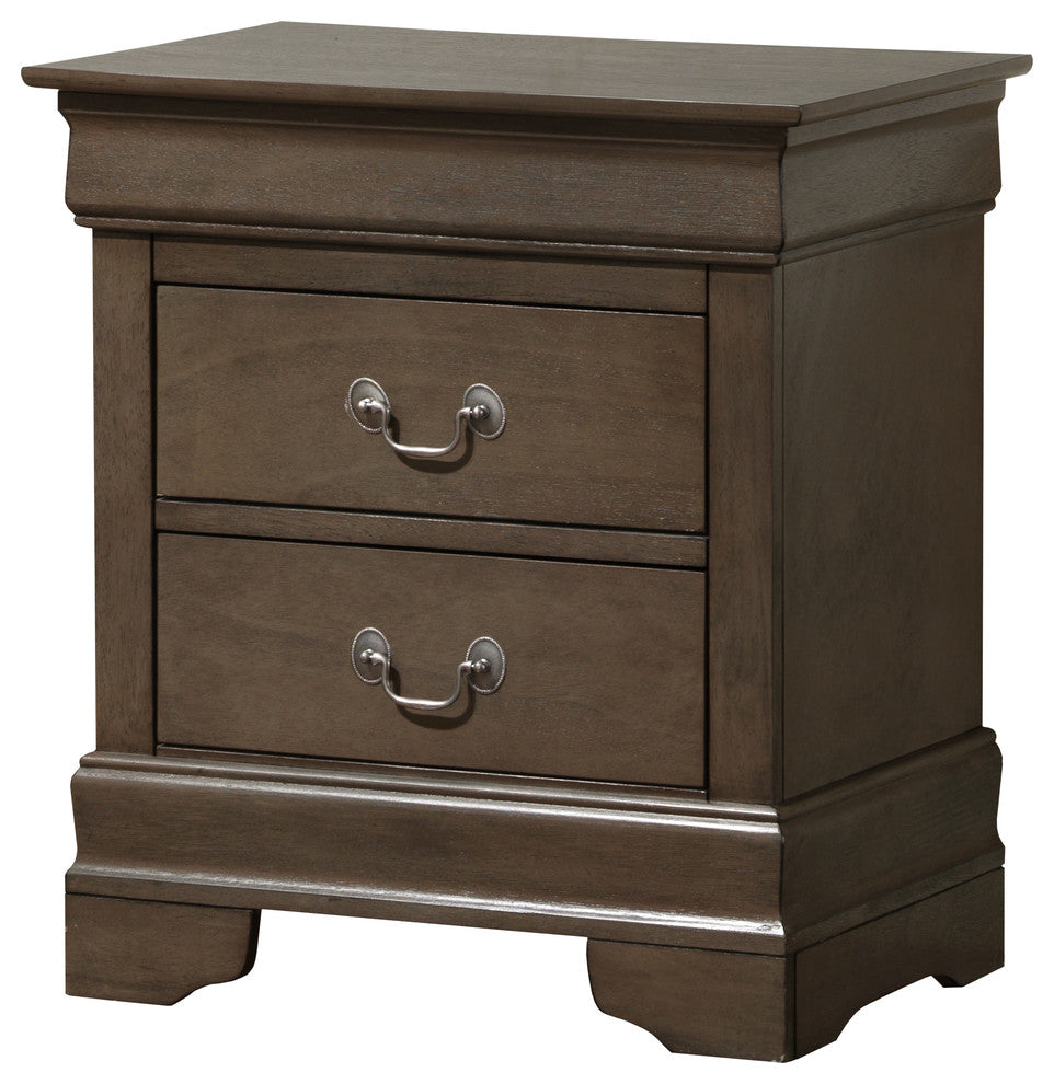 Louis Phillipe Nightstand, Gray