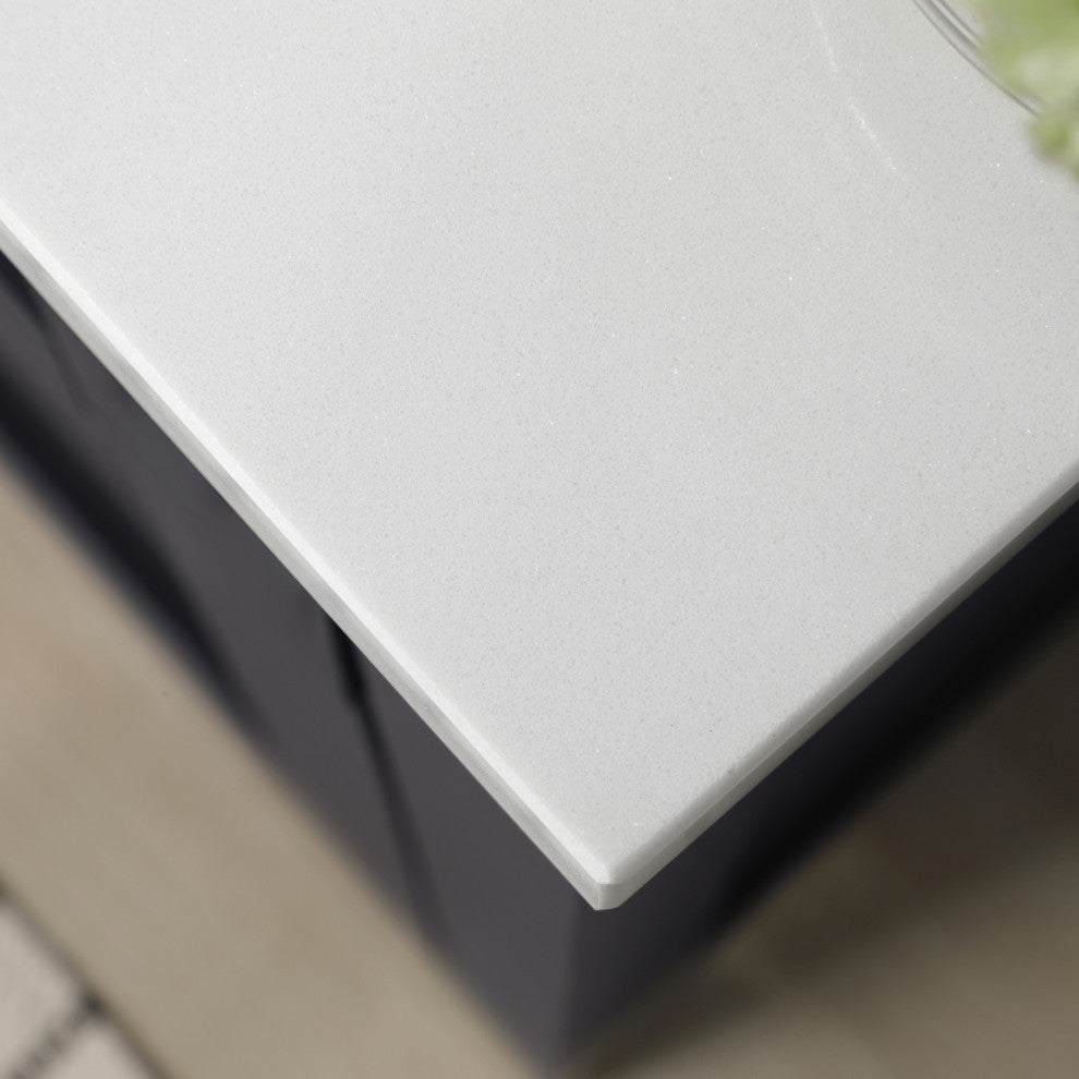 OVE Decors Tahoe Vanity With Mirror, Dark Charcoal, 72"