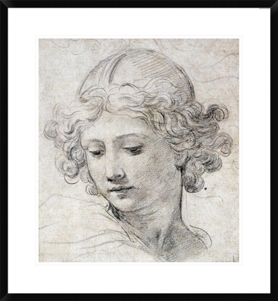 "The Head of An Angel" Framed Digital Print by Pietro Berrettini, 27x30"