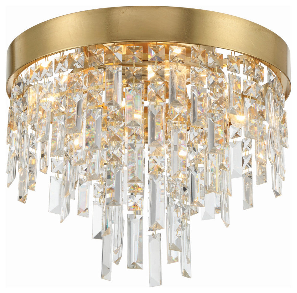 Crystorama Lighting Group WIN-213-CL-MWP Winfield 4 Light 16"W - Antique Gold